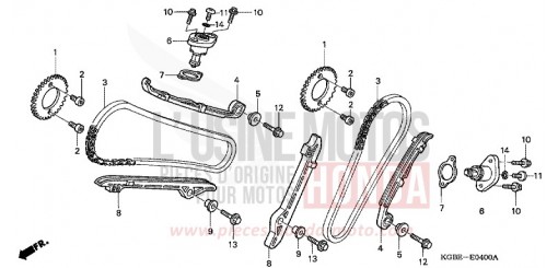CATENA DISTRIBUZIONE/TENDICATENA VT125C3 di 2003